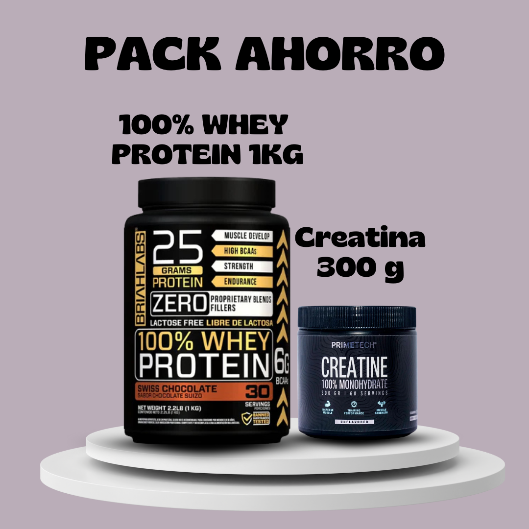 Pack Ahorro Proteina 1 KG + Creatina prime 300g
